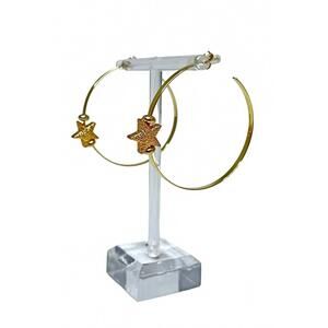 NEW LUCKY STAR JEWELS caroline star hoop earrings in gold